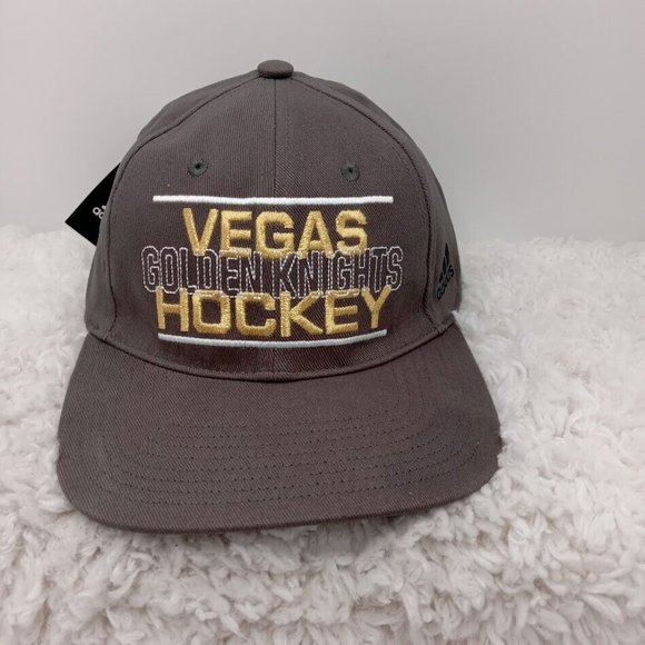 Vegas Golden Knights Hat Mens S/M Gray Flex Fitted Slouch Adidas Official‎ NHL - Picture 1 of 6
